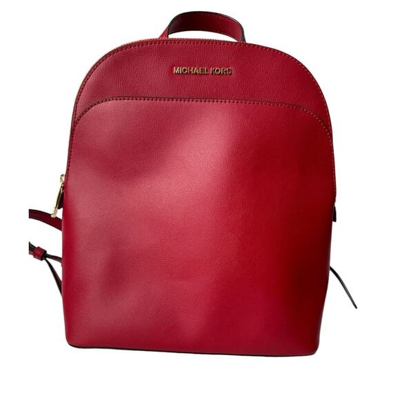 Michael Kors Large Emmy Leather Cherry Teck Friendly Dome Backpack main image 9